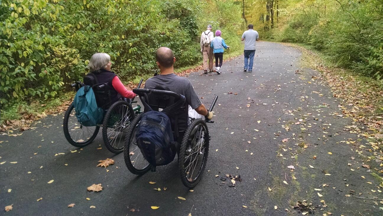 Adaptive Hiking at Robinson State Park Mass.gov